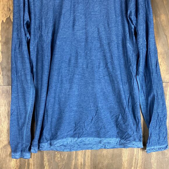 Lululemon Mens Sweatshirt Blue Pullover Metal Vent Tech Lightweight Stretch M - Picture 3 of 11